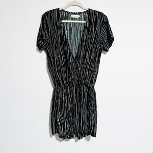 Florencia Arias - Black & White Striped Romper